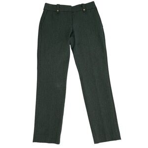LOFT Slim Greenish Grey Straight Leg Women's Trousers Dress Pants Size 2